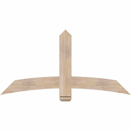 Ekena Millwork Bellingham Smooth Timber Gable Bracket, Douglas Fir, 60"W x 30"H x 1 1/2"D x 5 1/2"F, 12/12 Pitch GBW060X30X0206BEL00SDF